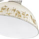 Kinsley 3 Light 38.88 inch Aged Galvanized Steel Linear Pendant Ceiling Light in Antique Ivory